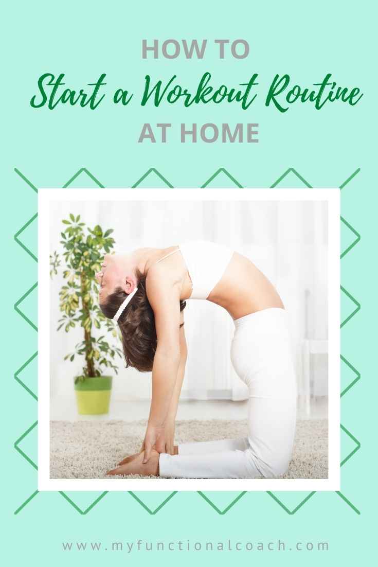 How to Start a Workout Routine at Home. Woman doing yoga.